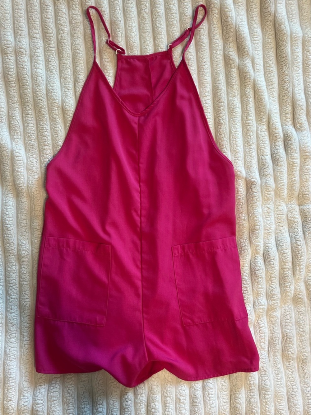 SHEIN Fuchsia Halter Camisole Romper